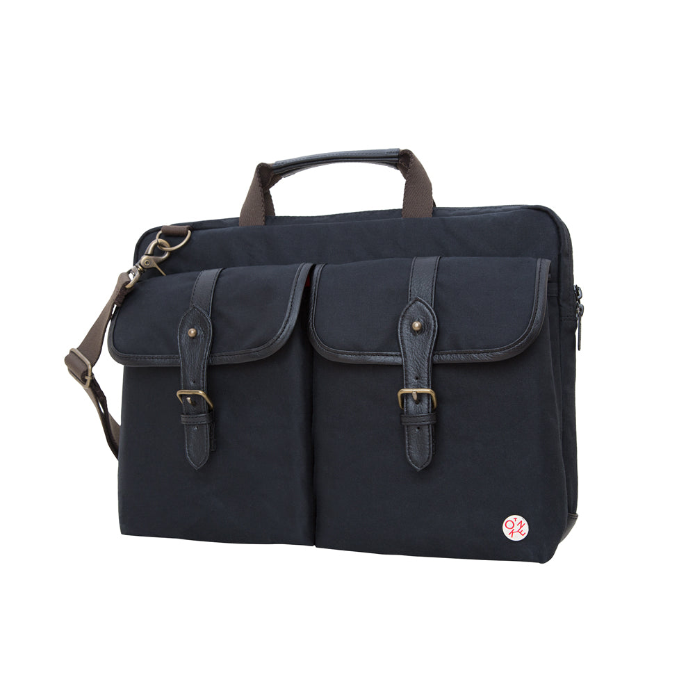 Manhattan Portage Waxed Knickerbocker Laptop Bag (15") BLK BLK