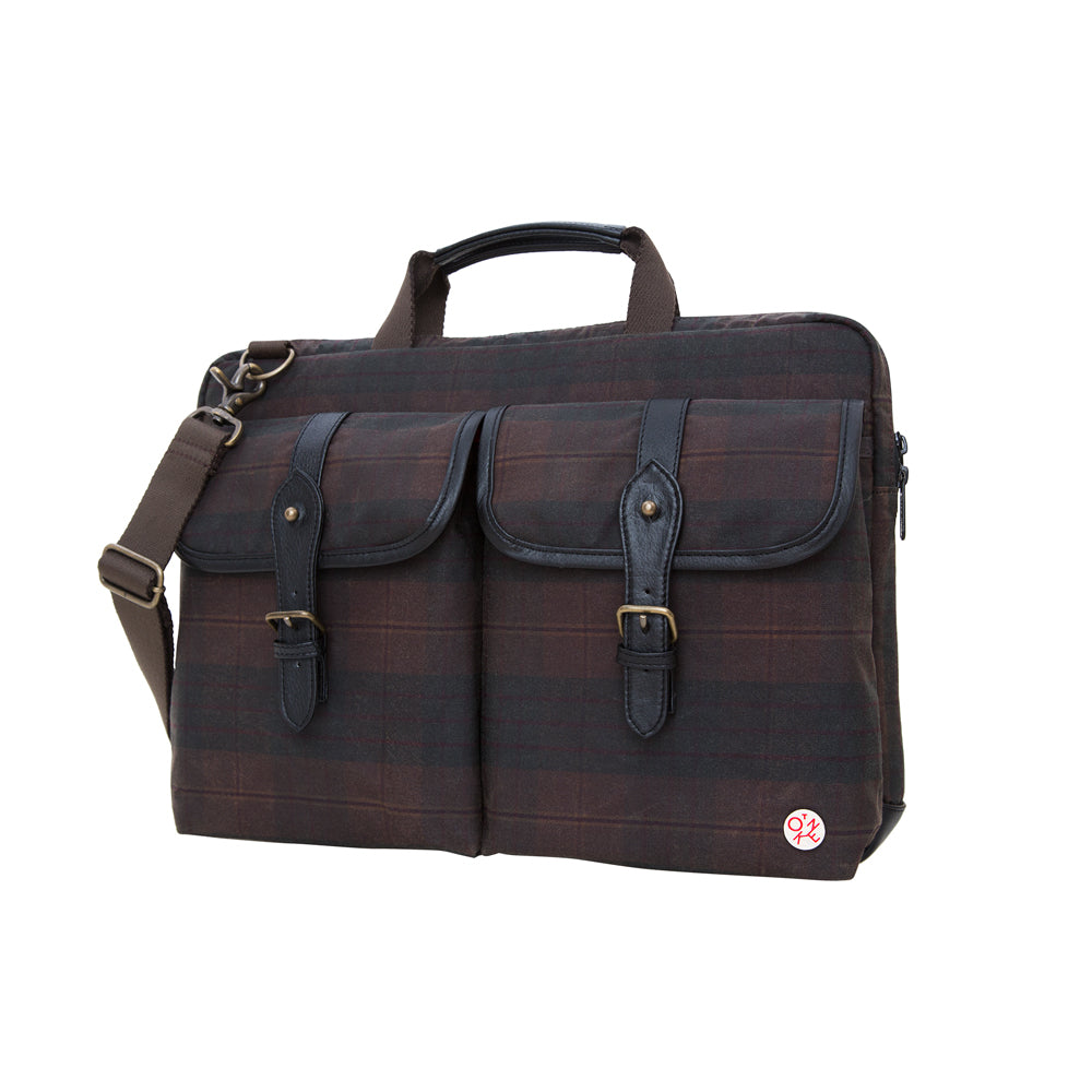 Manhattan Portage Waxed Knickerbocker Laptop Bag (15") PLD BLK
