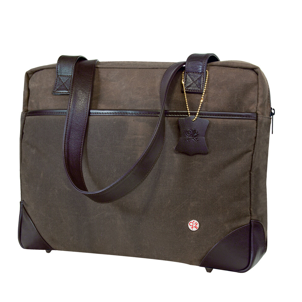 Manhattan Portage Hudson Waxed Shoulder Bag Dark Brown