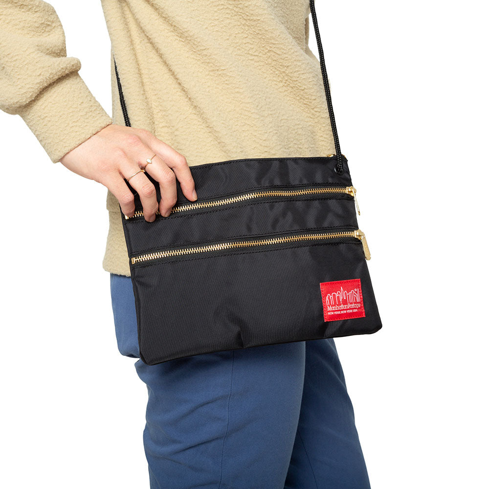 Manhattan Portage Triple Zipper Label Pouch With Woven Label (MD)
