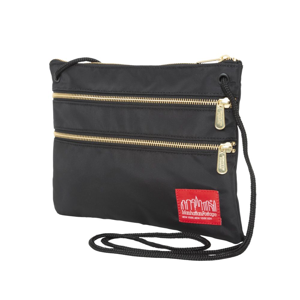 Manhattan Portage Triple Zipper Label Pouch With Woven Label (MD)