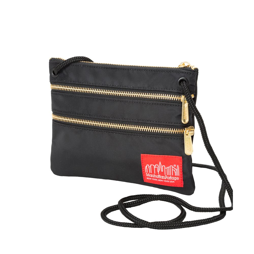 Manhattan Portage Triple Zipper Label Pouch With Woven Label (SM)