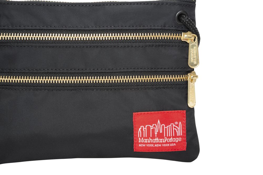 Manhattan Portage Triple Zipper Label Pouch With Woven Label (SM)